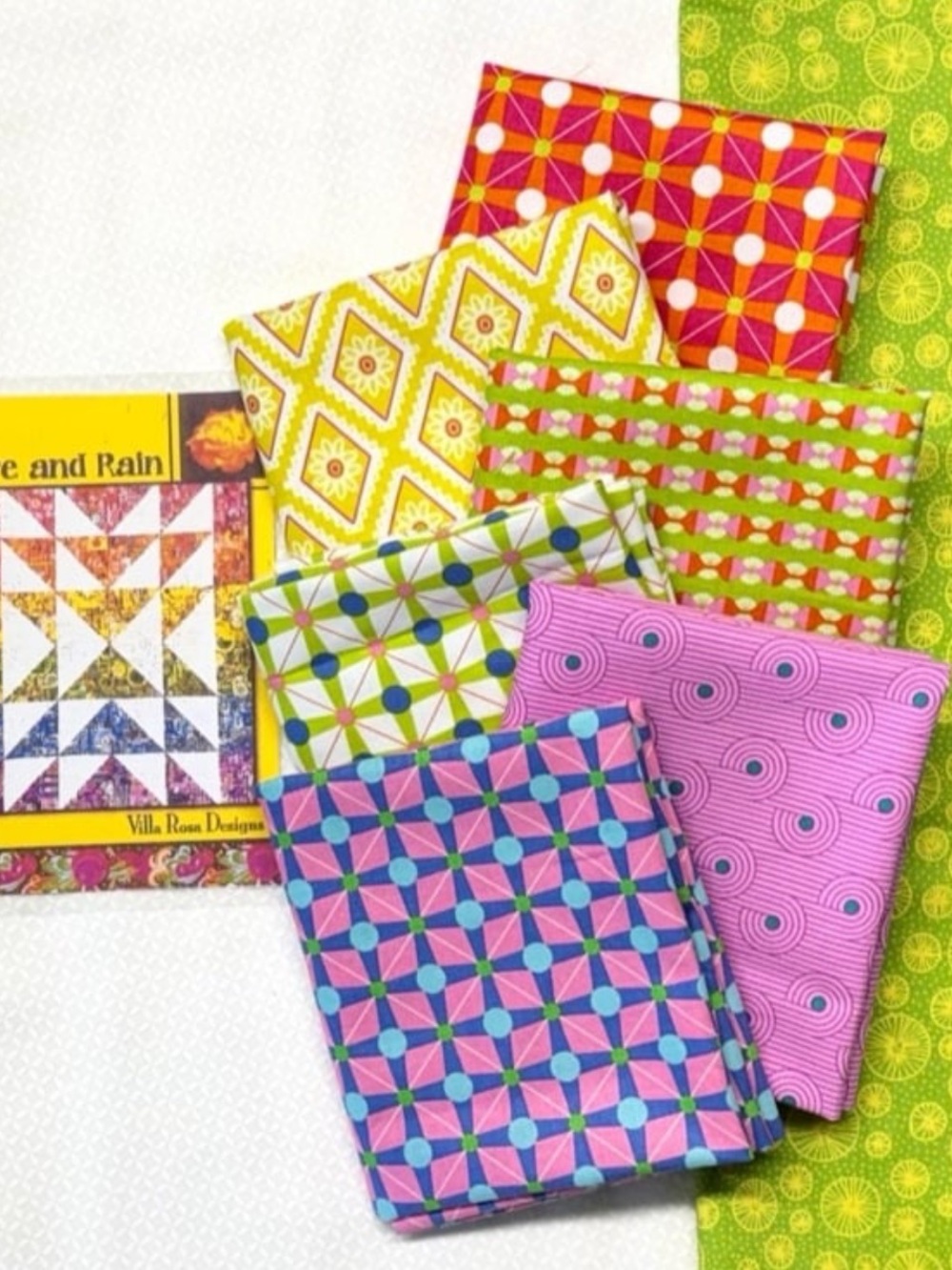 Fire and Rain fabric, pattern, thread quilt kit  bundle 56x62